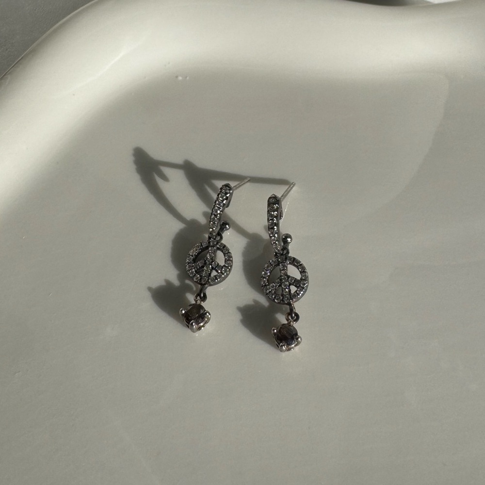 Elegant Drop Earrings with Clear Gemstones